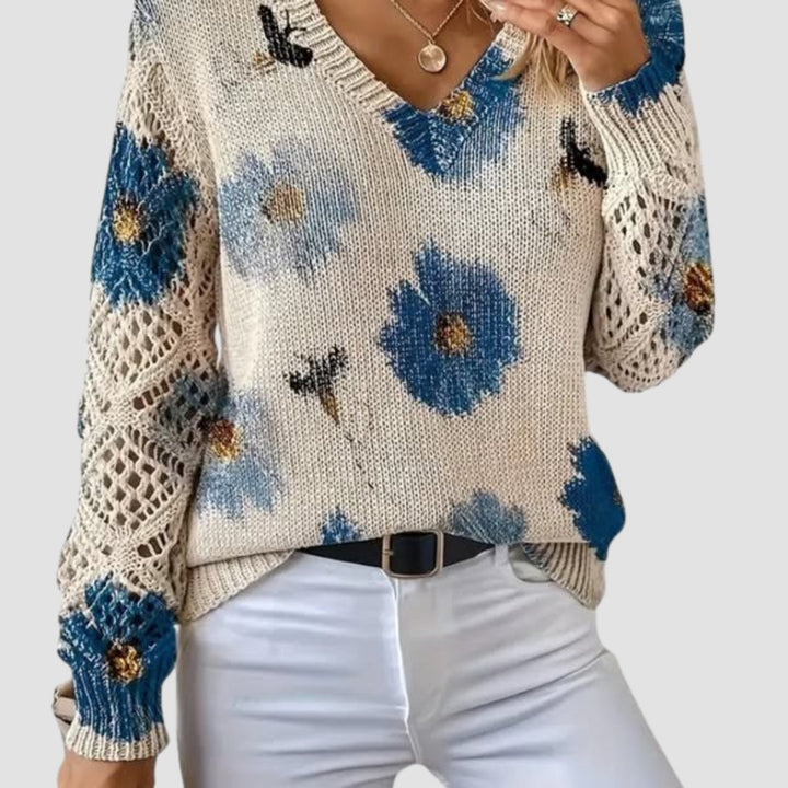 Martina™ | Stylish Sweater with Floral Pattern