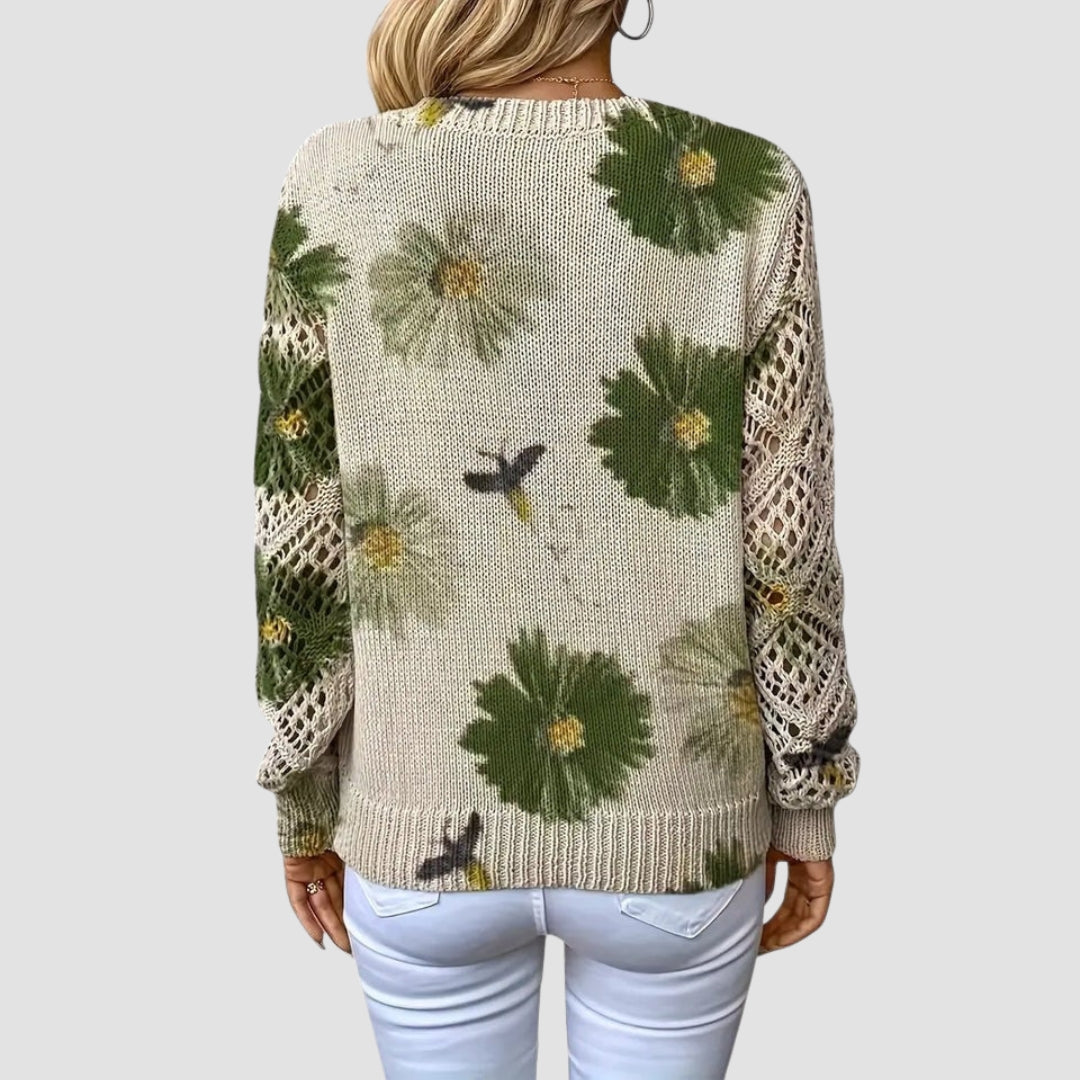 Martina™ | Stylish Sweater with Floral Pattern