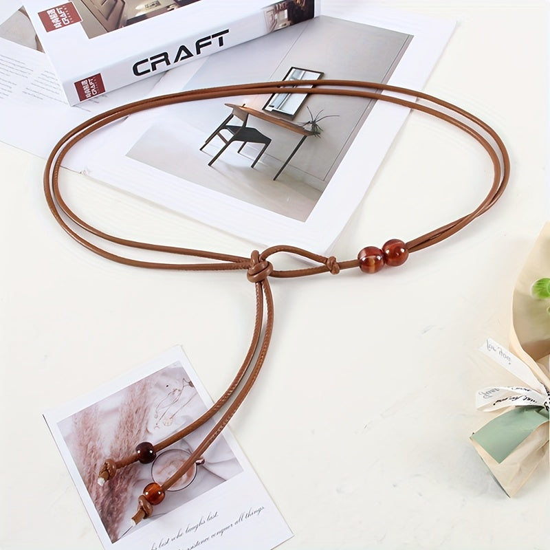 Dubai Brown Beaded Waist Belt
