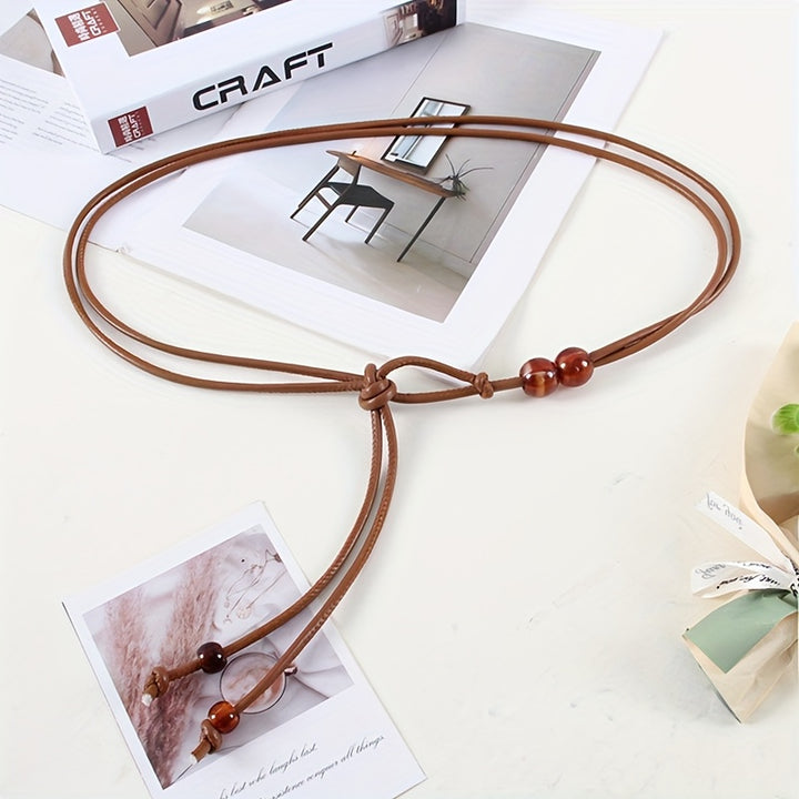Dubai Brown Beaded Waist Belt